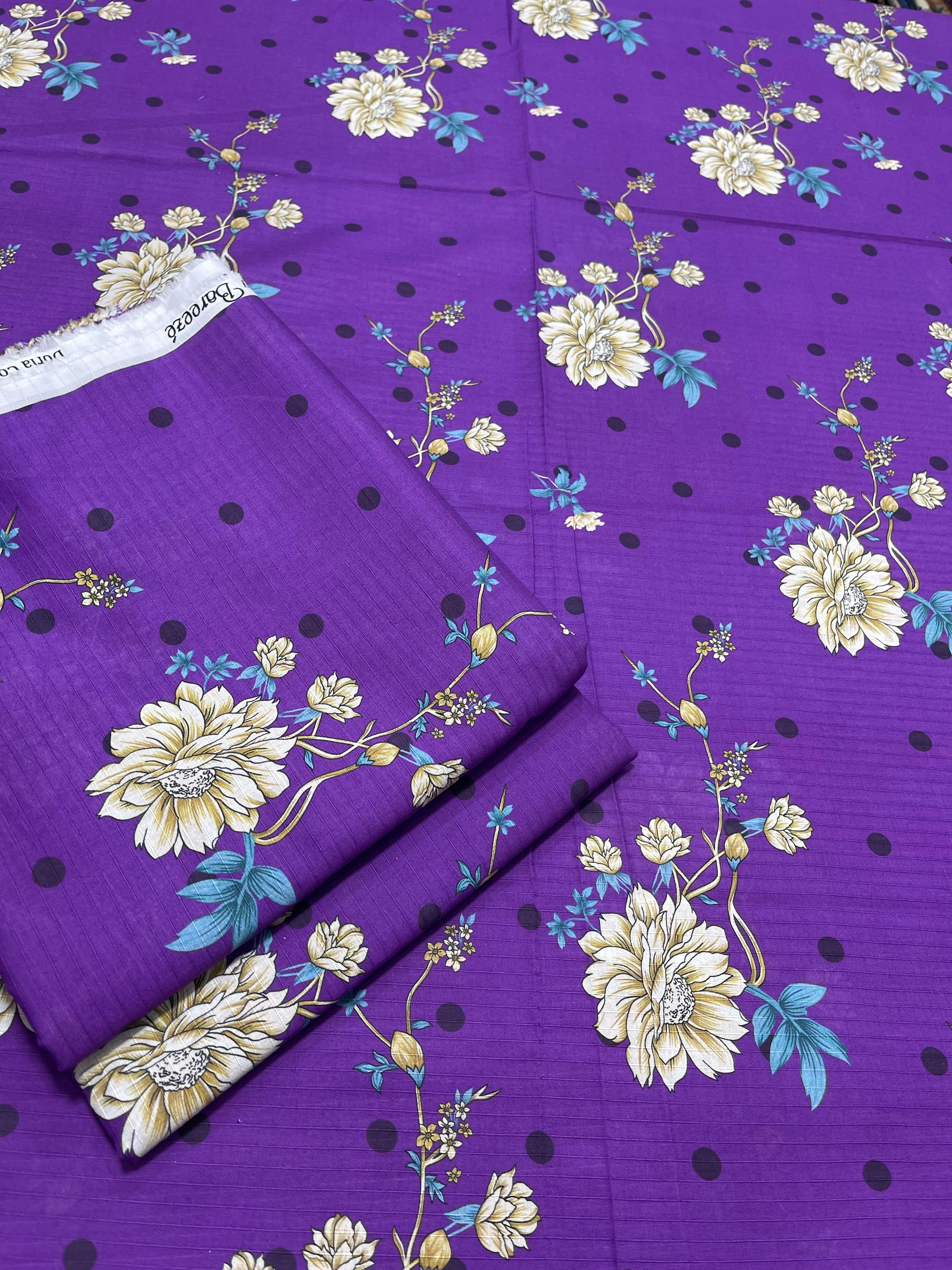 💜 Royal Elegance – All Over Printed 2PC in Purple 💜