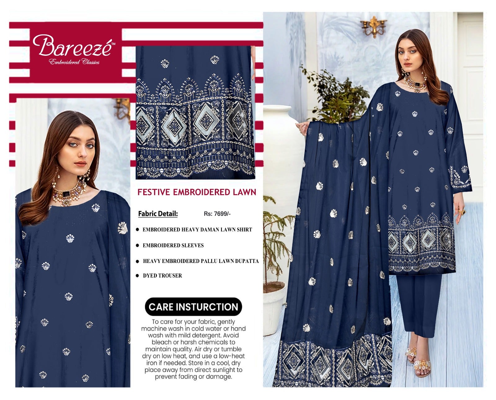 BREEZE Blue 3-Piece Ensemble - Calming & Elegant
