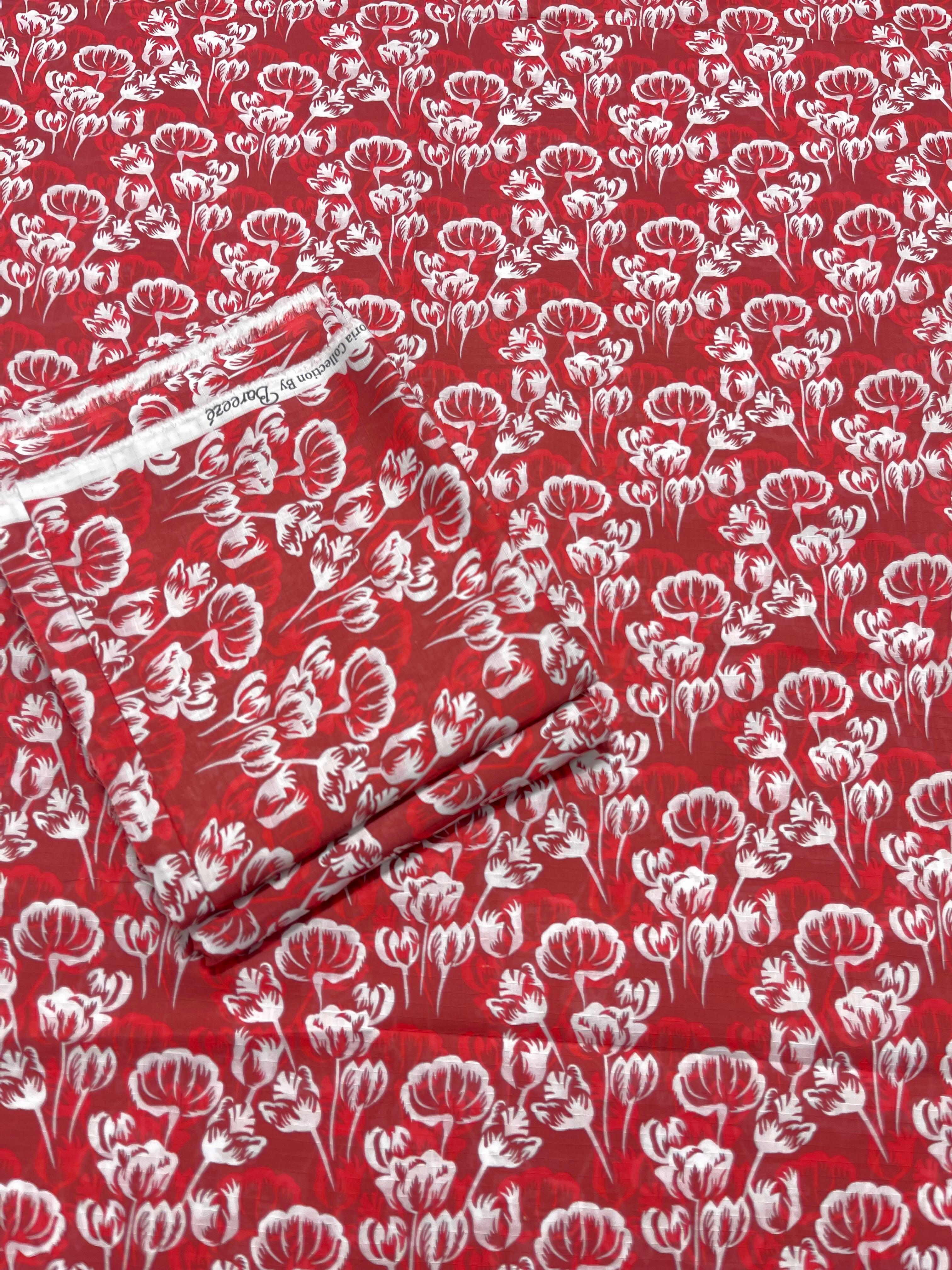 ❤️‍🔥 Delicate Charm – All Over Printed 2PC in Light Red ❤️‍🔥