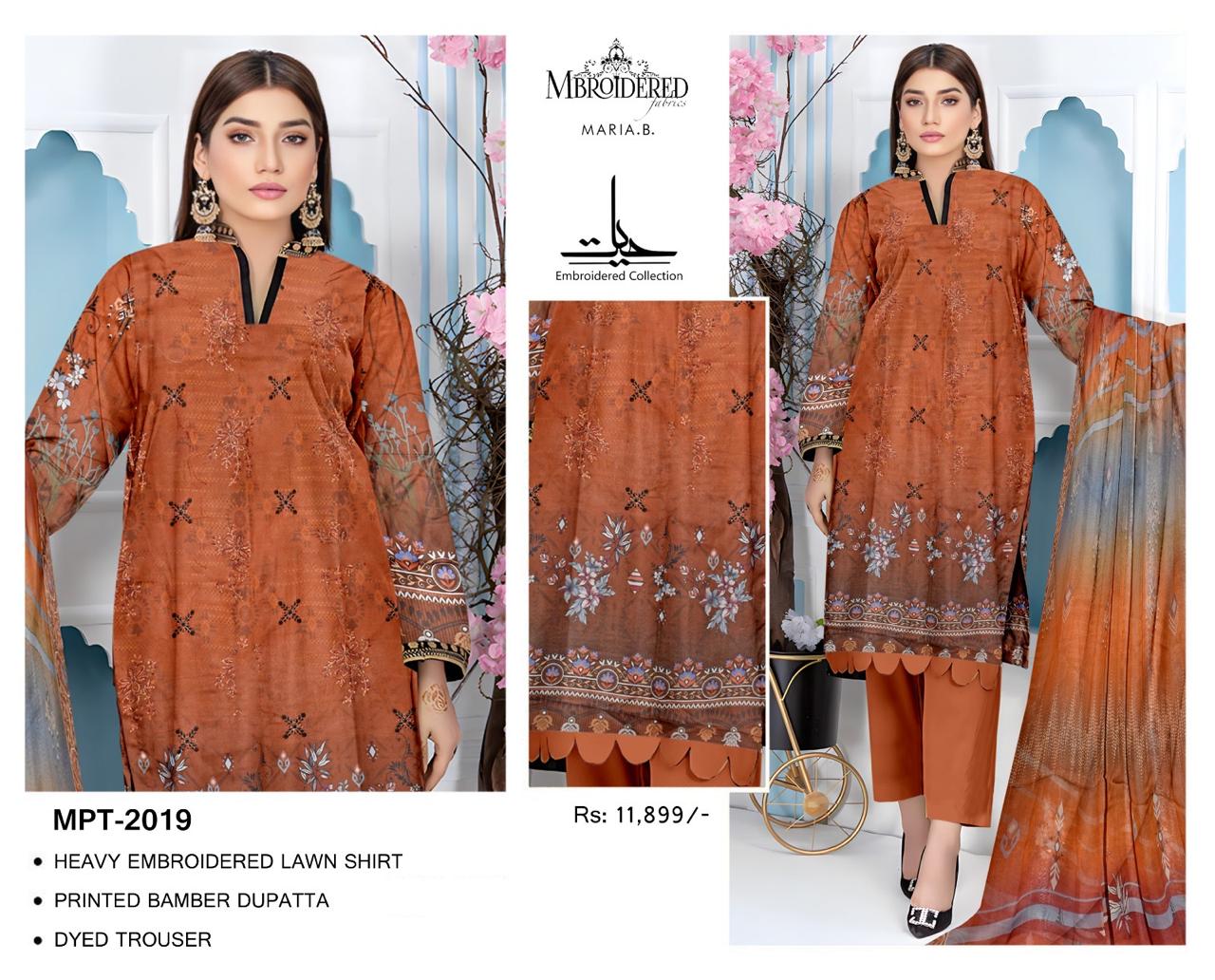 MARIA B Mustard 3-Piece Ensemble - Warm & Elegant