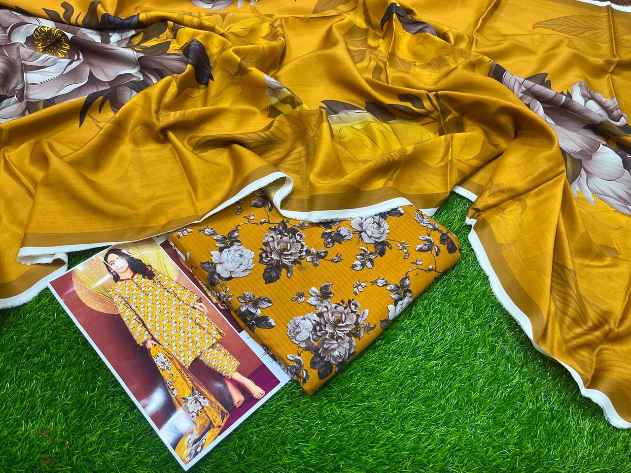 Baroque Winter Collection – Mehendi Elegance (3PC Viscose Suit)  ✨ Original Baroque Brand | ❄️ Winter Sale – 30% OFF + Free Delivery ❄️