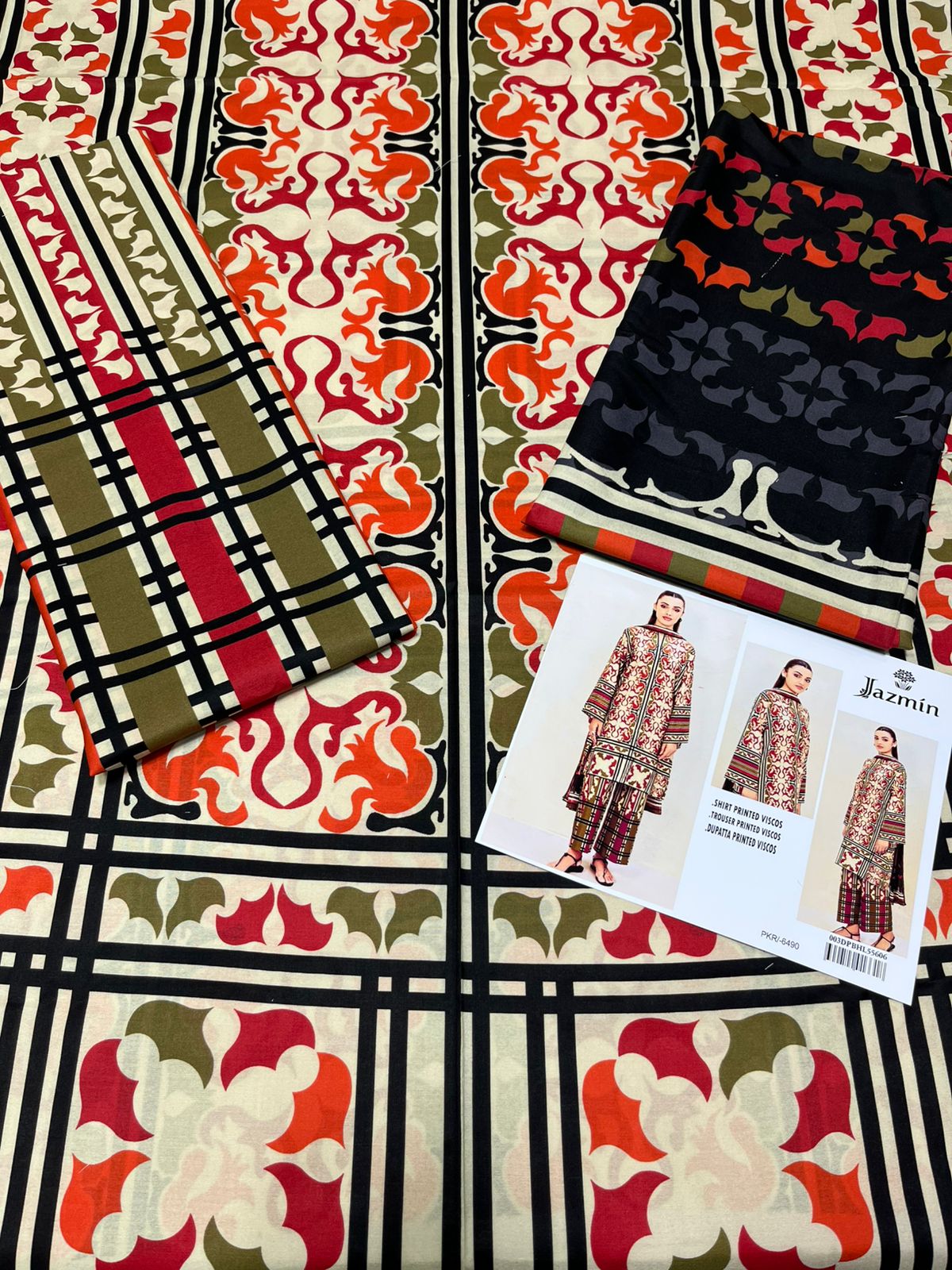 Jazmin Original – Multi Shade Premium Viscose 3PC Suit | Winter Collection ❄️