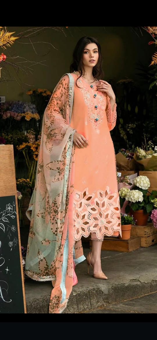 MUSHQ Hit Code – 3 Piece Unstitched Lawn Suit