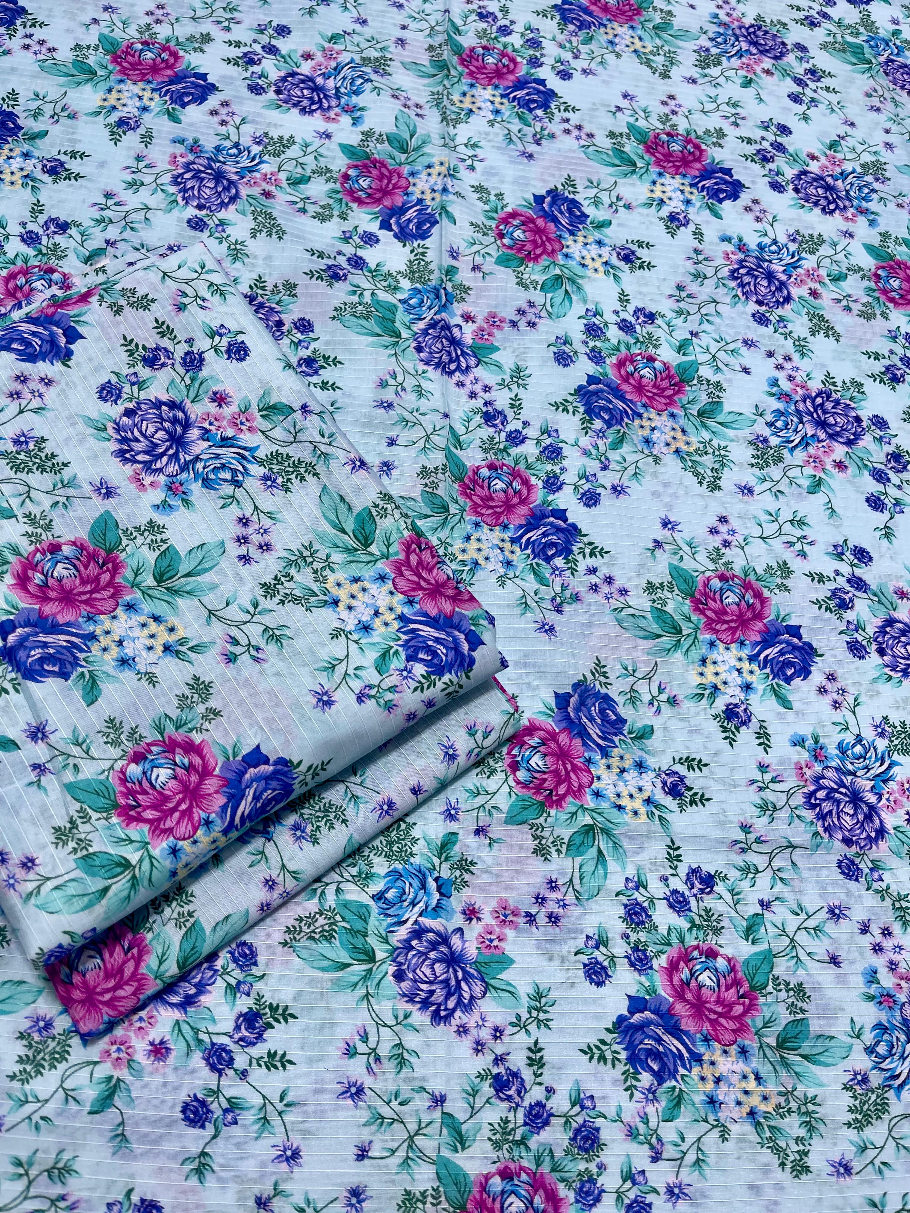 🌊 Serene Elegance – All Over Printed 2PC in Ocean Blue 🌊