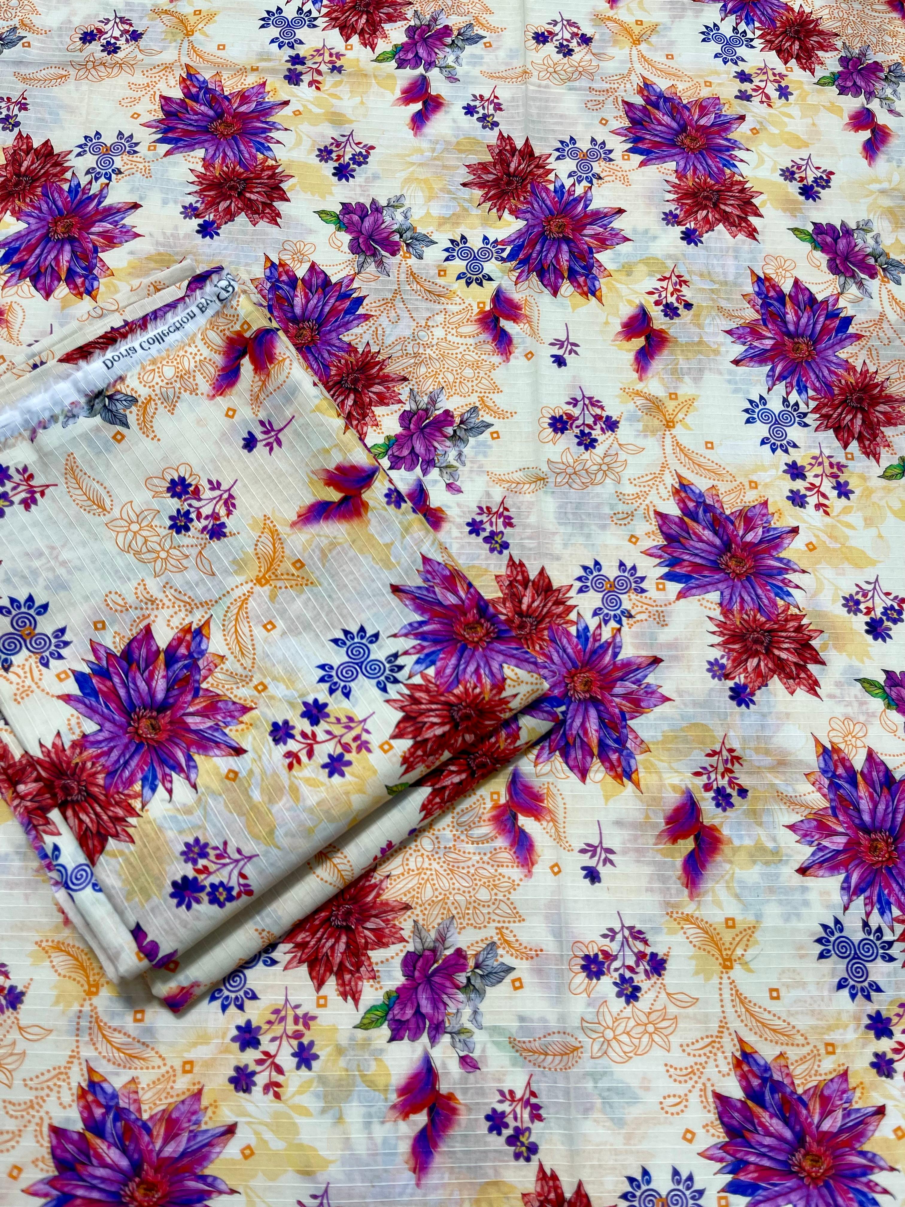 💜 Mystic Elegance – All Over Printed 2PC in Purple Shade 💜