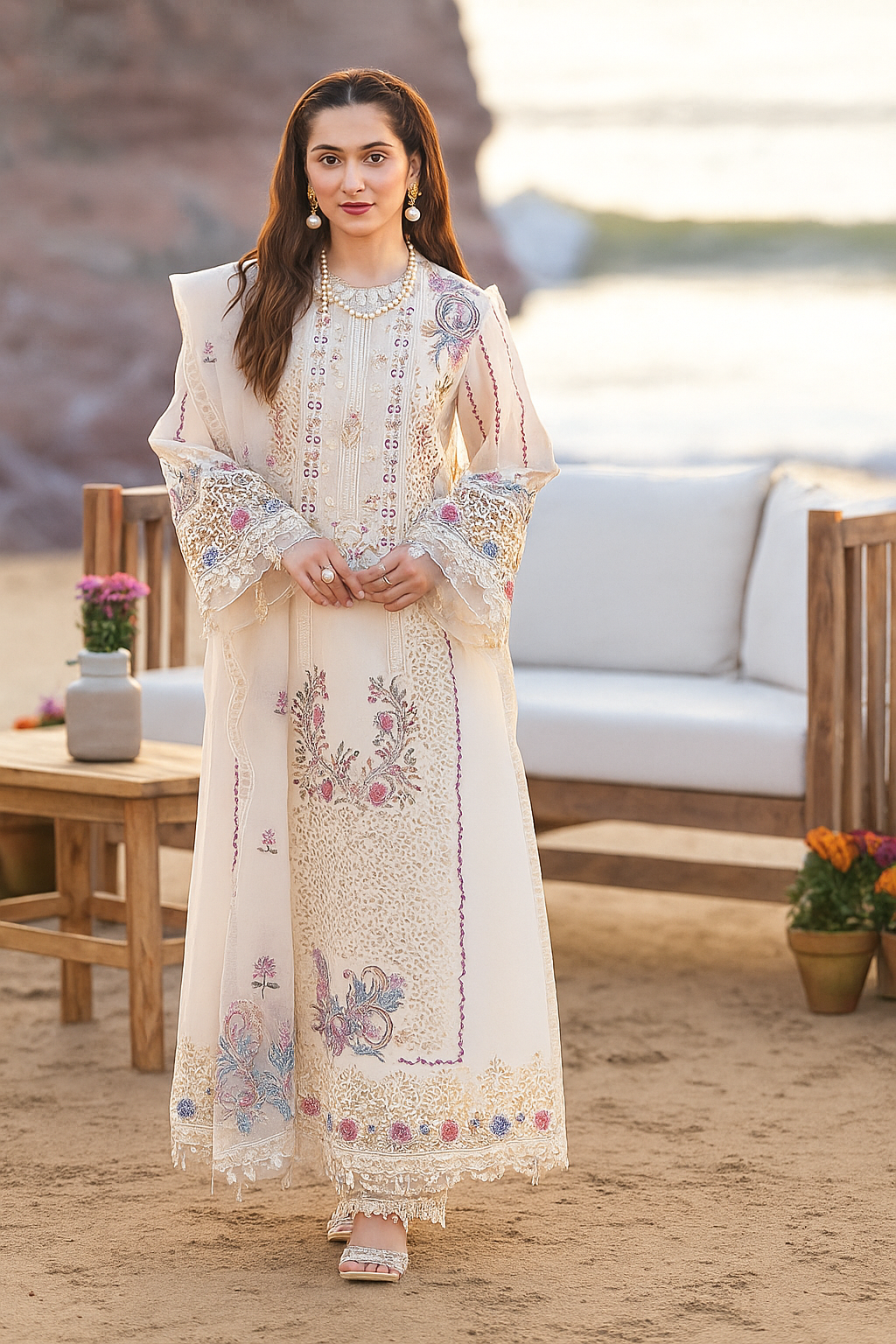 Qalamkar Luxury Lawn 3-Piece Embroidered Suit – Premium Summer Collection