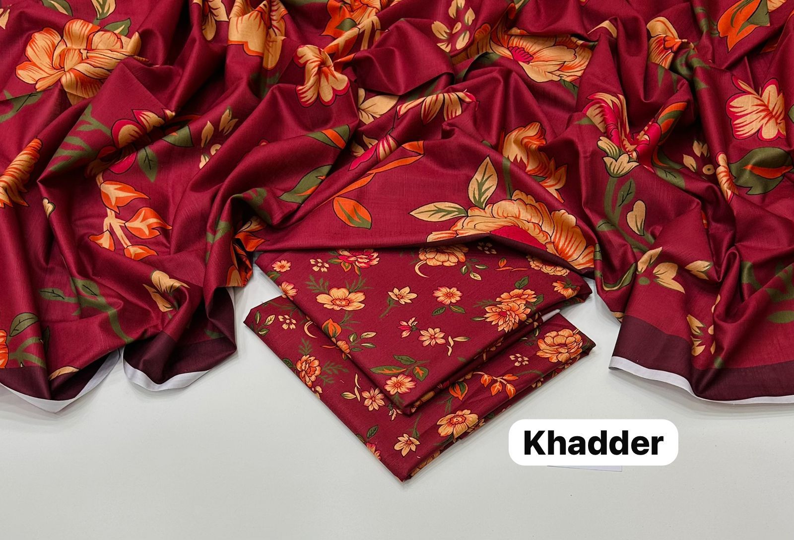 ❤️ Iznik Red Khaddar 3PC – Maria B | Baroque | Aneelasss ❤️