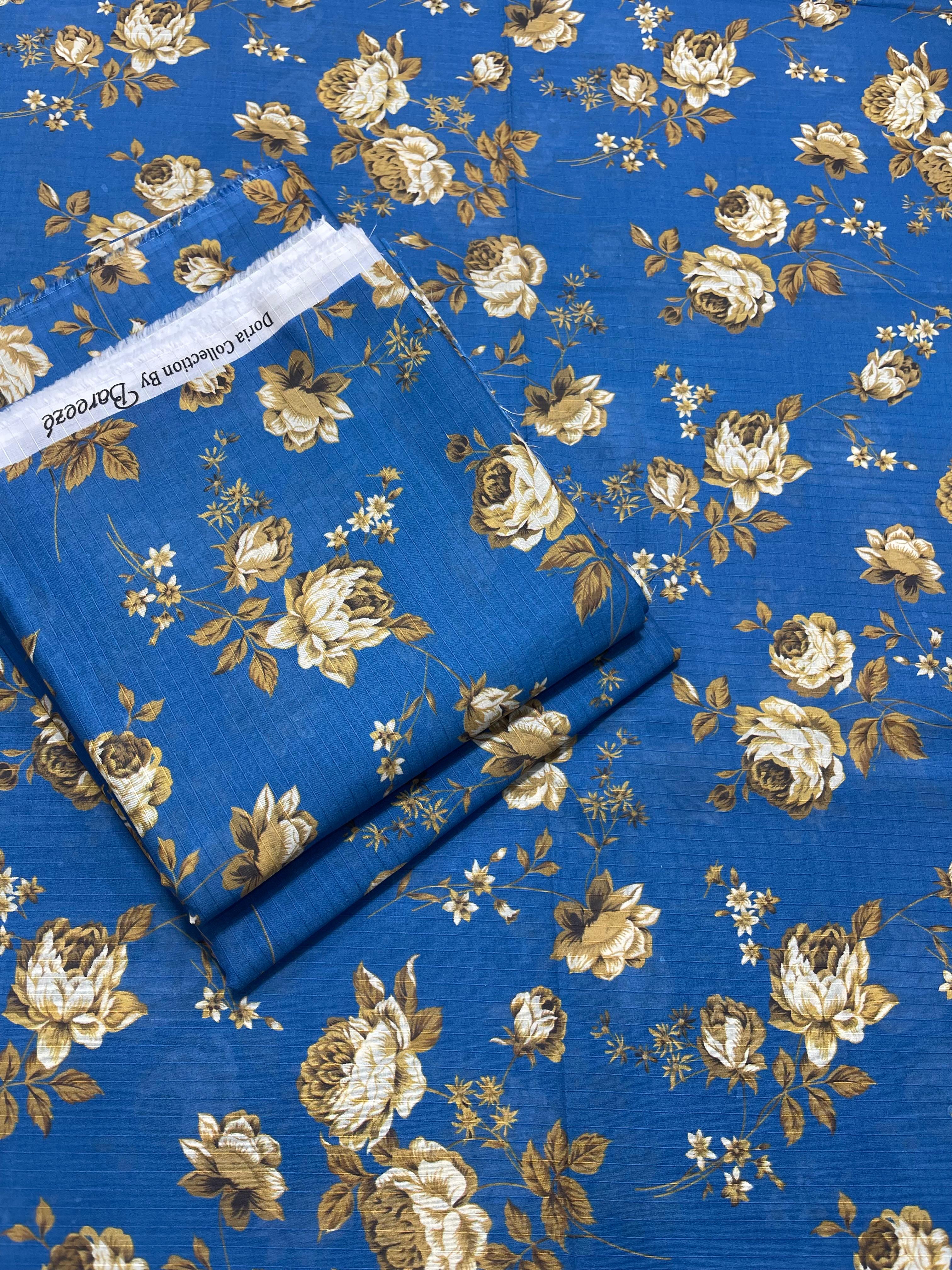 👑 Regal Elegance – All Over Printed 2PC in Royal Blue 👑
