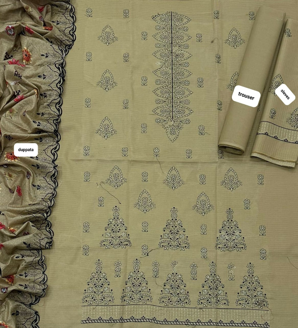 NUREH NAZAR – Original Skin 3PC Embroidered Suit