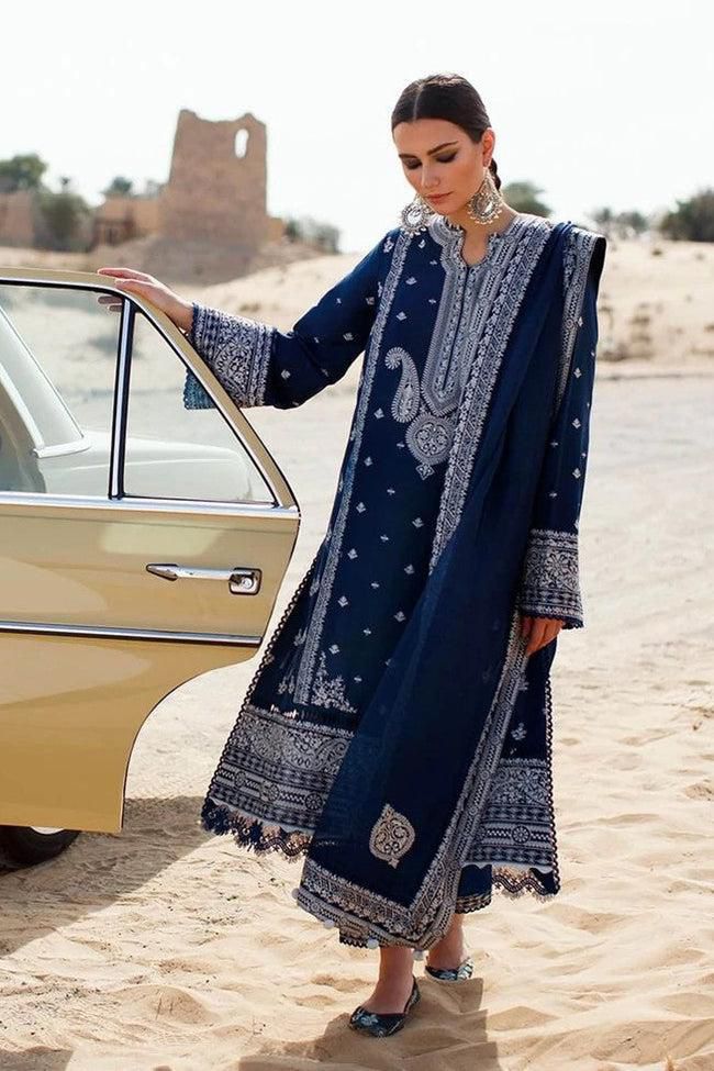 Zaha 3-Piece Embroidered Lawn Suit