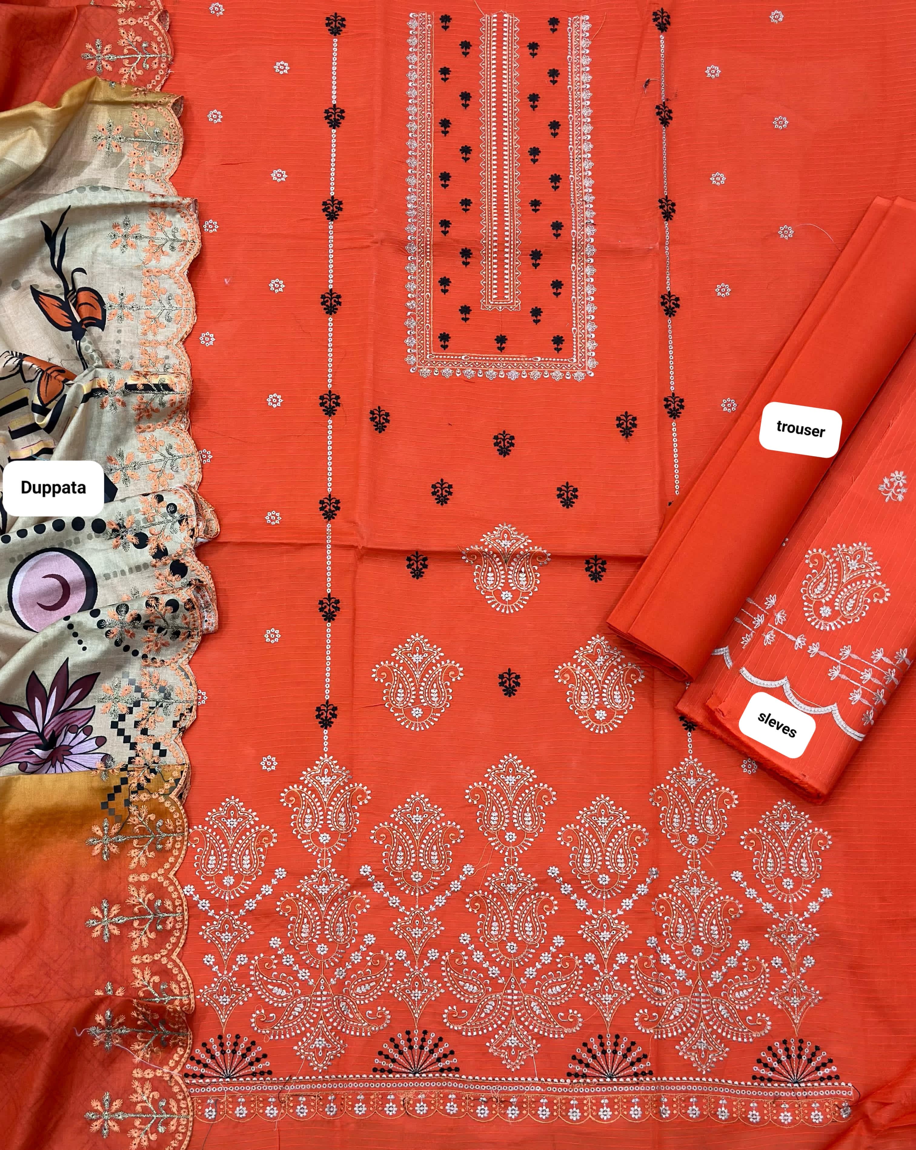 NUREH NAZAR – Original 3PC Luxury Embroidered Suit