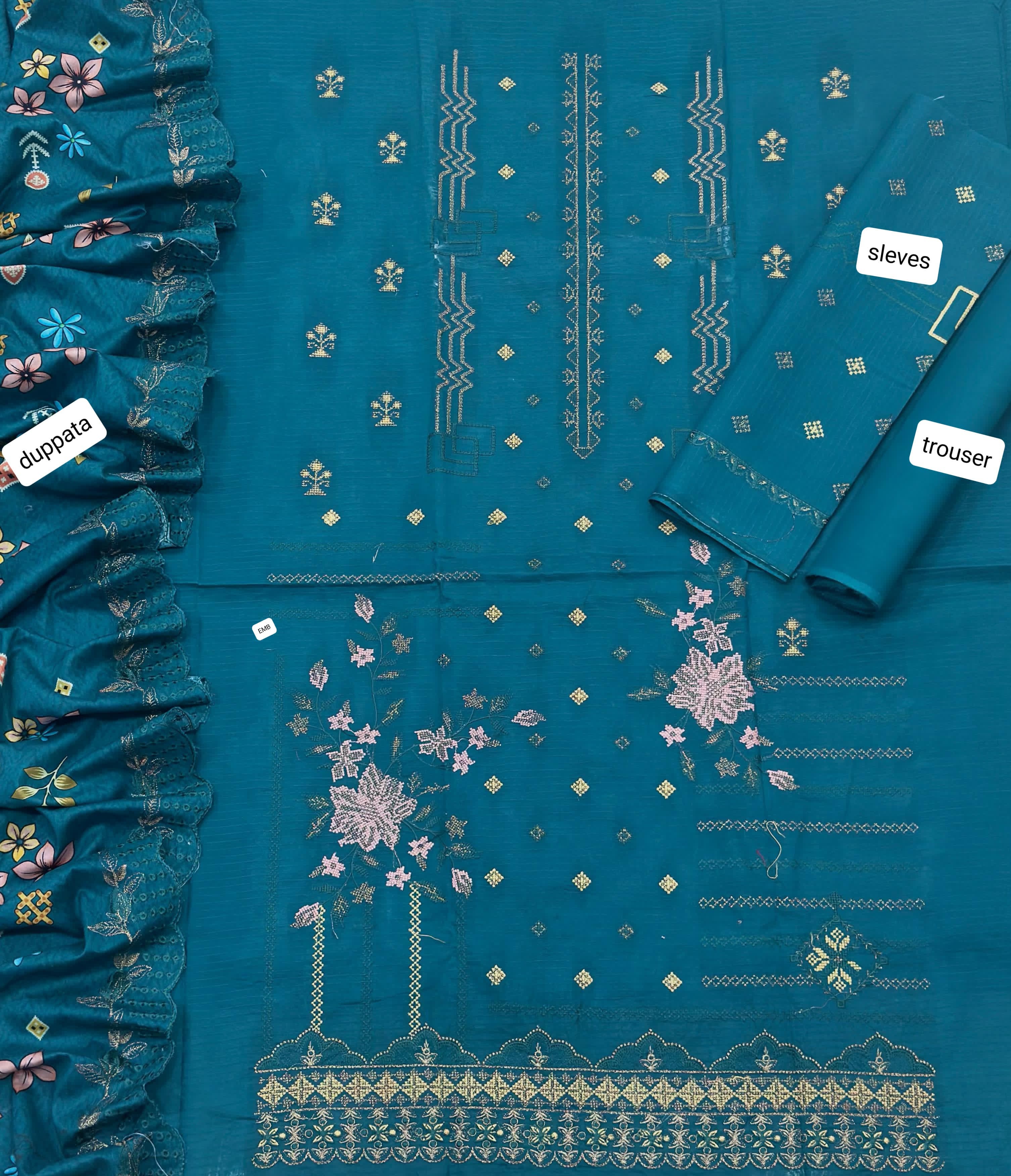 Nureh Nazar – Zinc Color (Original Brand) 3PC Suit