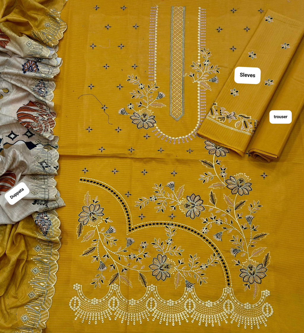 NUREH NAZAR – Original 3PC Luxury Embroidered Suit